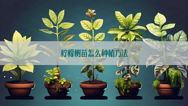 柠檬树苗怎么种植方法